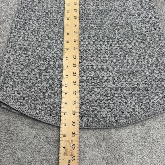 Loft Textured Knitted Pullover Sweater Dress Womens Medium Gray Wool Blend Cozy - Picture 11 of 14